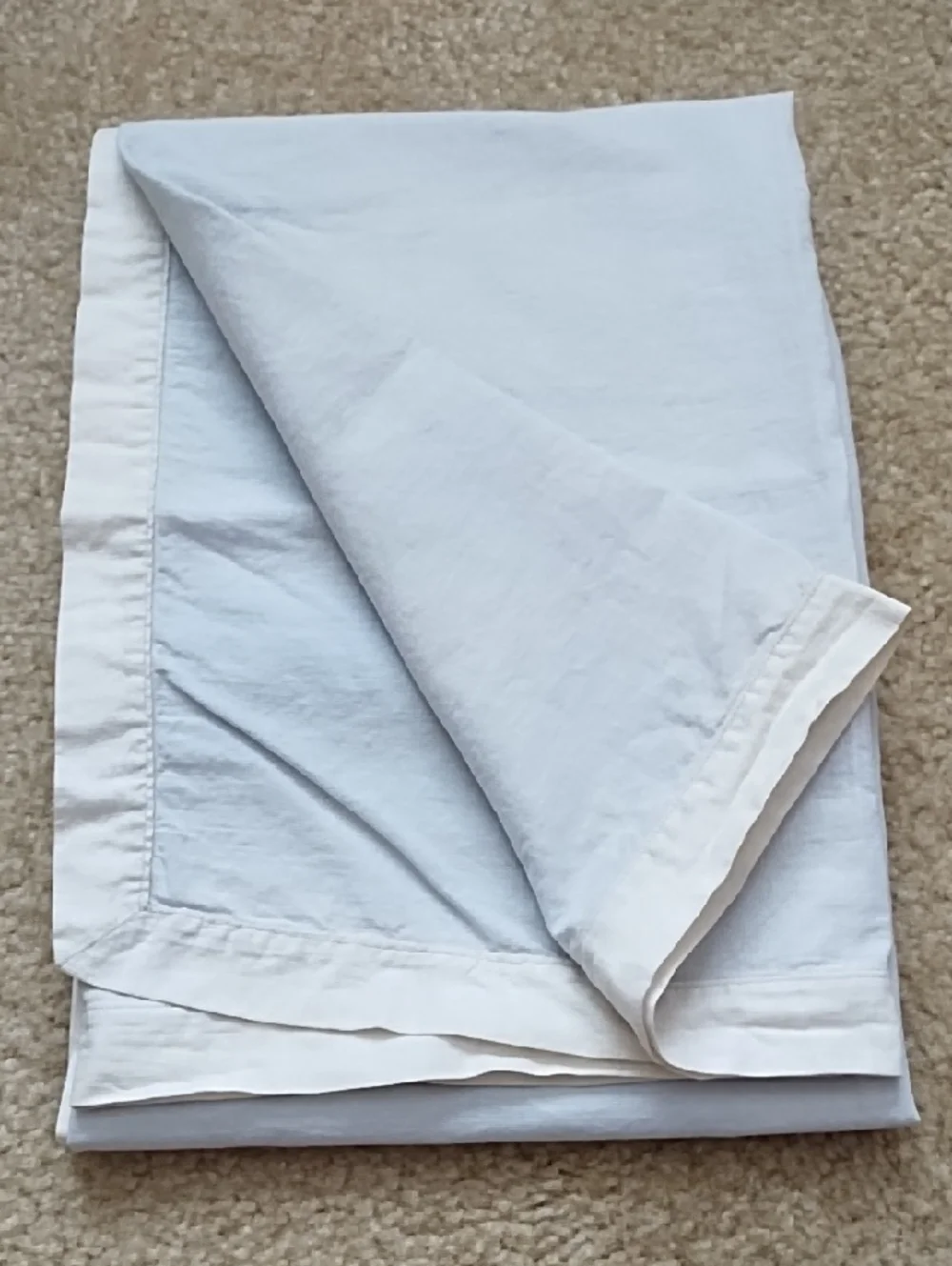 Embroidered Baby Blanket Sheet Vintage Baby Shower Gift Child Bunny Blue White